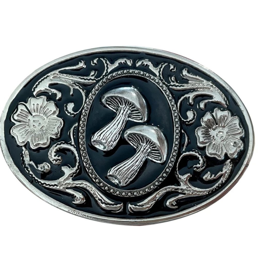 Mushroom Belt Buckle Funghi Silver Food Chef Forage Forager Gift Idea Ma…